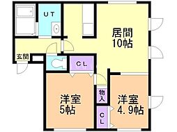 間取図画像 2LDK