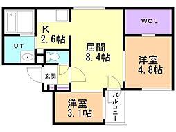 間取図画像 2LDK