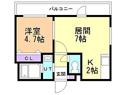 間取図画像 1LDK