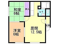 リンデン27 2LDKの間取図画像
