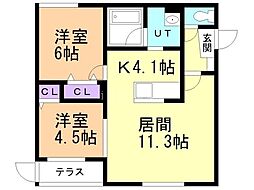 間取図画像 2LDK