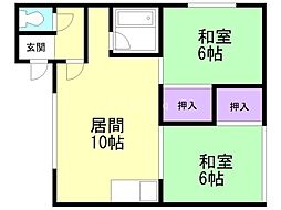 間取図画像 2LDK