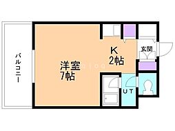 コンツェルトパーク北27 1Kの間取図画像