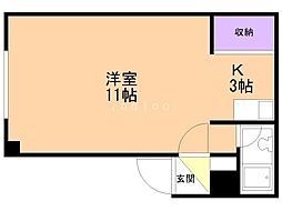 かいせいハイム 1Kの間取図画像