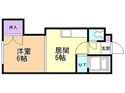 メゾン光星 1DKの間取図画像