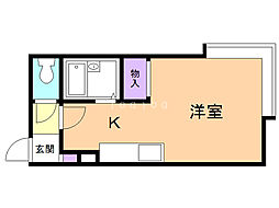 ミキハイツ 1Kの間取図画像