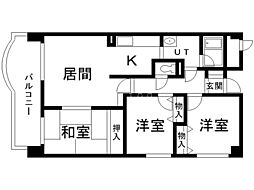 サンシャイン93 3LDKの間取図画像