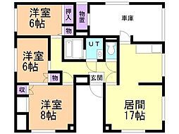 パレスイン・シマ 3LDKの間取図画像