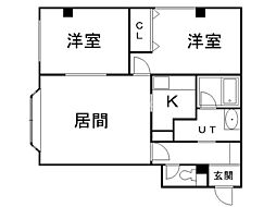 グレイスガーデン24 2LDKの間取図画像