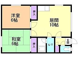 平木ハイツ 2LDKの間取図画像