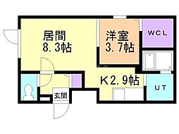 LiveaseN16 1LDKの間取図画像