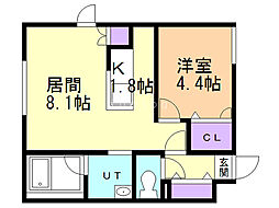 フロムプレミア 1LDKの間取図画像