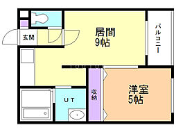 フェリーク 1LDKの間取図画像