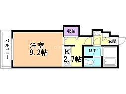 テラ元町 1Kの間取図画像