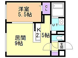 gelato 1LDKの間取図画像