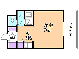 コンツェルトパーク北27 1Kの間取図画像