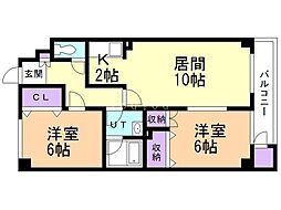 マイドリーム2 2LDKの間取図画像