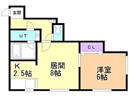 グランメゾンイースト 1LDKの間取図画像