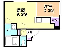 シャトン北10条 1LDKの間取図画像