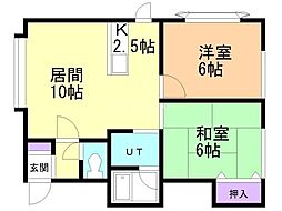 メゾン21 2LDKの間取図画像