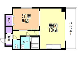 スターパレス 1LDKの間取図画像
