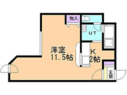 サザンシティ17 1Kの間取図画像