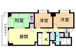 パールシティ栄町 3LDKの間取図画像