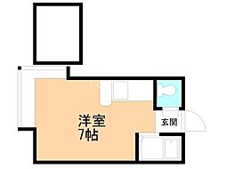 マリオンコート元町2 1DKの間取図画像
