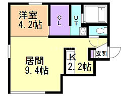 effortN8 1LDKの間取図画像