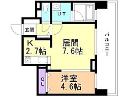 NORX北7東7 1LDKの間取図画像