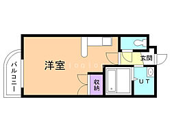 ピュア26 ワンルームの間取図画像