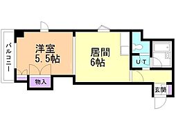 マンションK&K 1DKの間取図画像