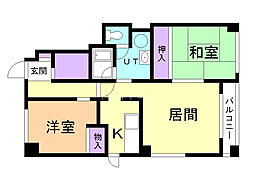 マンション天方39 2LDKの間取図画像
