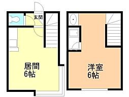 ウイング 1DKの間取図画像