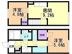 レオパレスハピネス3号館 2LDKの間取図画像