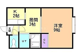 ハイムラベンデル 1DKの間取図画像