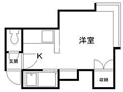 マリオンコート元町1 1Kの間取図画像
