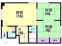 パークホームズ 2LDKの間取図画像