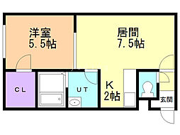 ステージノア東札幌 1LDKの間取図画像