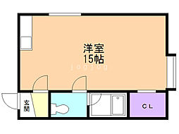 サンピア本通館 ワンルームの間取図画像