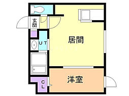 グランメール本郷通 1LDKの間取図画像