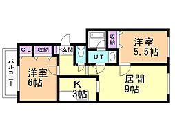 間取図画像 2LDK