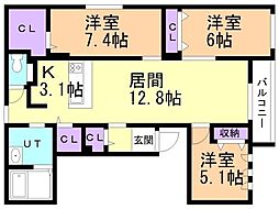 間取図画像 3LDK