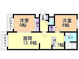 間取図画像 2LDK
