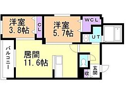 間取図画像 2LDK