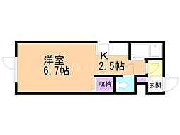 東札幌セントラル 1DKの間取図画像