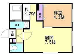 間取図画像 1LDK