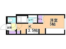 アストラリス本郷通 1Kの間取図画像