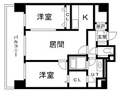 ダイアパレス札幌東アクティオ 2LDKの間取図画像