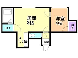 スパシエルクス本郷1番館 1LDKの間取図画像